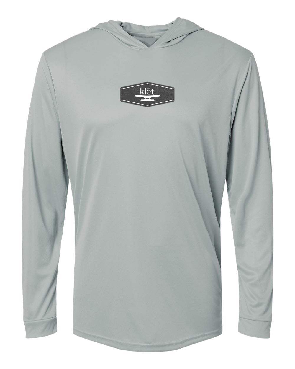 Klēt Bahama Performance lightweight long sleeve hoodie in gray with UPF 50+ protection and moisture-wicking fabric