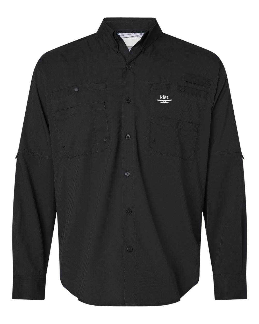 Klēt Kitty Hawk Performance black long sleeve fishing shirt with UPF 40+ and moisture management