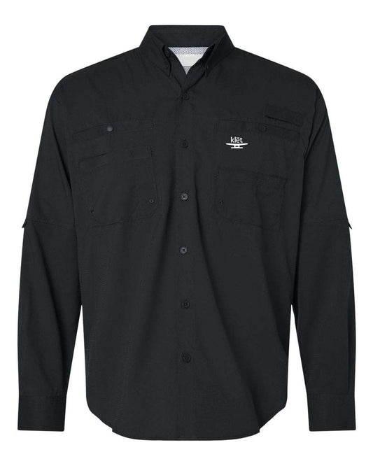 Klēt Kitty Hawk Performance black long sleeve fishing shirt with UPF 40+ and moisture management